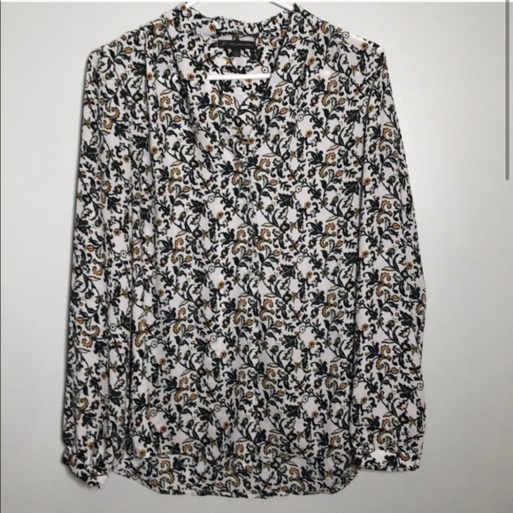 Floral Blouse Adrianna Papell button up Small